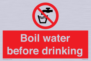 Boil water before drinking
